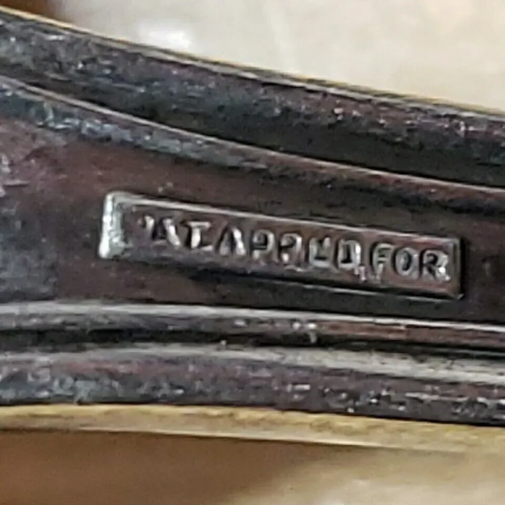 Reed & Barton Pompeian Individual Salad Fork Set of 7 Silverplate 